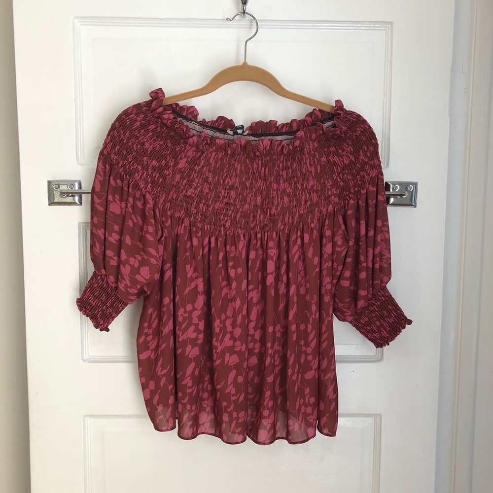 Off the shoulder floral print top